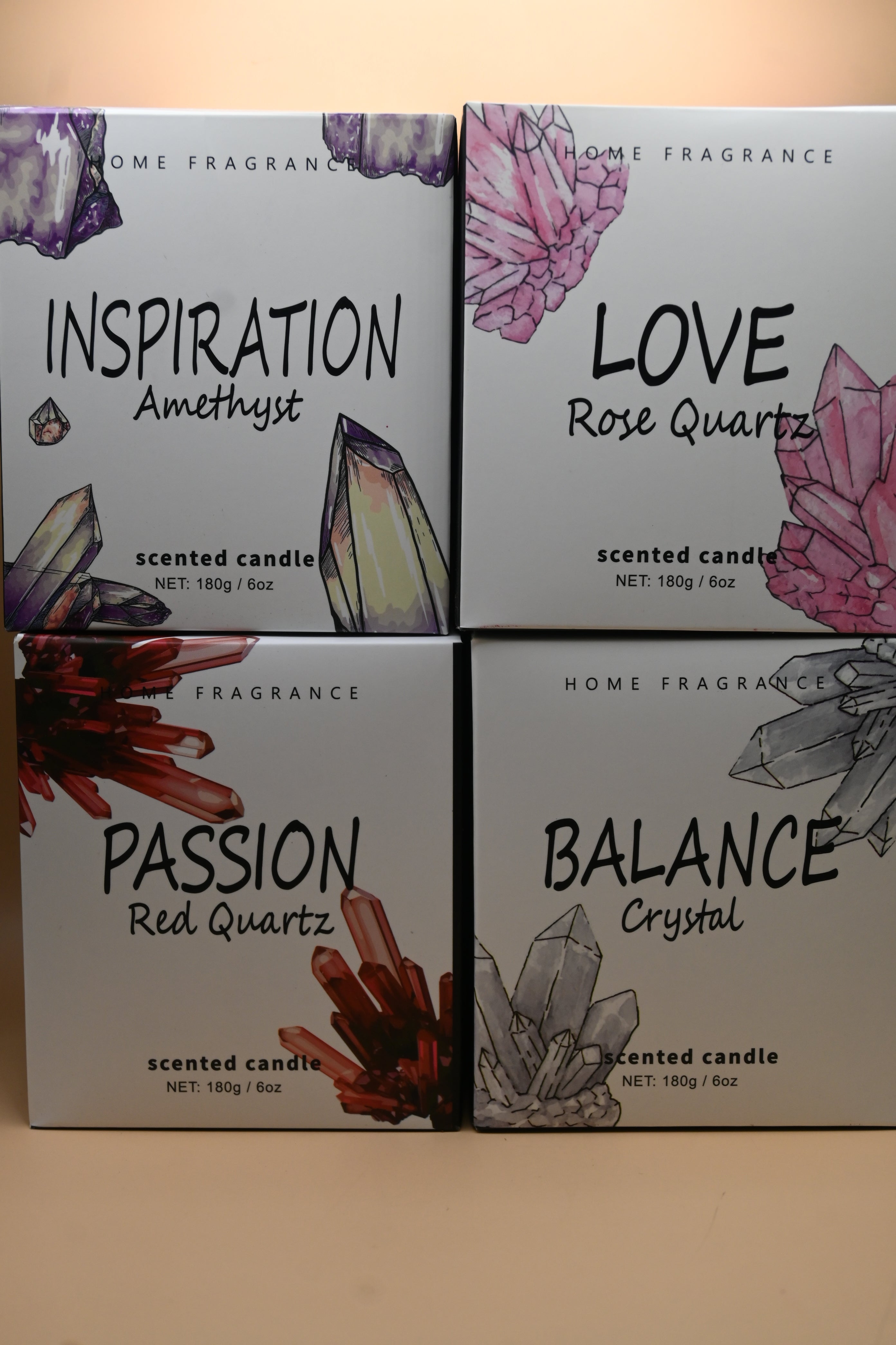 Crystal-Inspired Scented Candles Collection-(4 Scents) – Vachi
